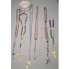 Image 1 : Collection Of Assorted Rosaries & Belleek Porcelain Tulip Votive