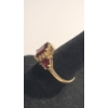 Image 3 : Women's 14K Yellow Gold Emerald Cut Garnet & Diamond Accent Ring - Size 6 - Weight: 2.7g