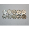 Image 4 : x10 Assorted Years 90% Silver Roosevelt Dimes - Face Value: $1.00