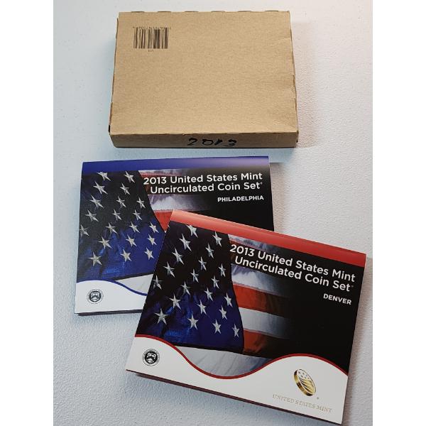 2013 P&D United States Mint Uncirculated 28-Coin Set in Original Packaging & CoA