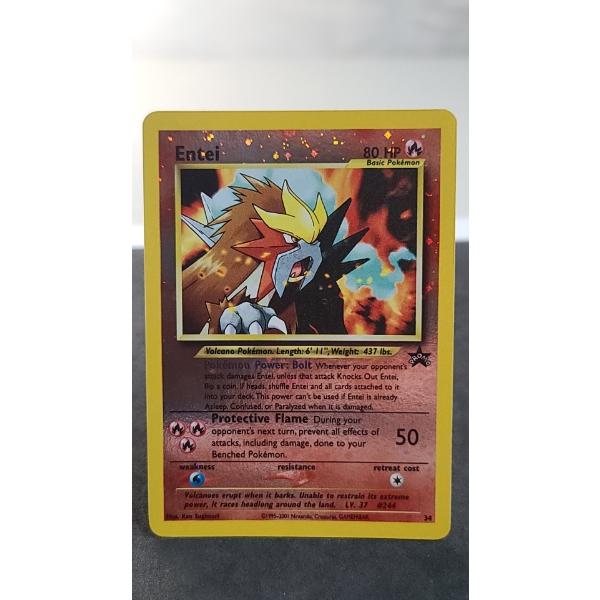 2001 Black Star Promo Entei #34 Holo Pokémon Trading Card