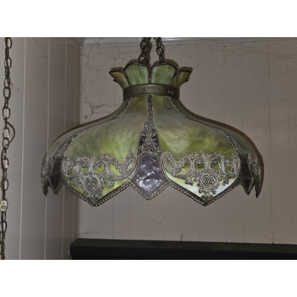 *Pick Up At Louisville Home - No Shipping Available* Exquisite Vintage Green With Red Accents Slag