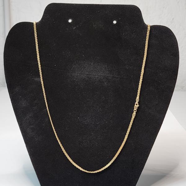 Stunning 14K Yellow Gold Flat Chain Necklace ~25" - Total Weight: 6.5g