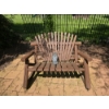 Image 1 : Short Wooden Bench and Owl Decoy - 55x37x40