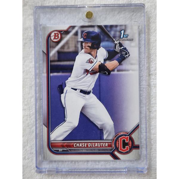 2022 Topps Bowman Draft Chrome 1st Chase DeLauter Cleveland Guardians #BD-49 Baseball Trading Card