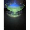 Image 4 : Vintage UV Reactive Glassware Including Bottle, Cup & Bowl 