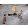 Image 1 :   Interesting Vintage Lamp & Shade Group 