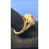 Image 3 : Vintage Women's 14K Gold Ruby and Diamond Cluster Ring - Size: 7.5 - Weight: 5.0g