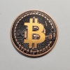Image 1 : Colorized Bitcoin Design 1 AVDP oz .999 Fine Copper Round