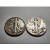 Image 2 : Two Walking Liberty 90% Silver Half Dollars ~ 1942-S & 1943 ~ $1.00 Face Value