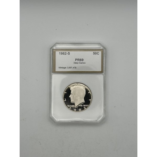 PCI PR69 Deep Cameo 1982-S Kennedy Half Dollar
