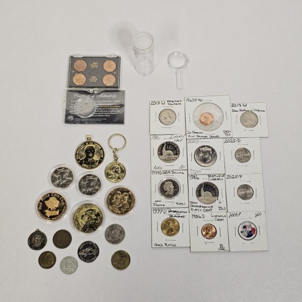 Diverse Collection Of United States Coins And Commemorative Medals