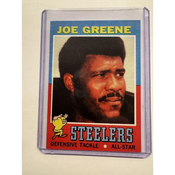 1971 Mean Joe Greene All Star Archives Classic Football Rookie Card In Protective Holder - Mint