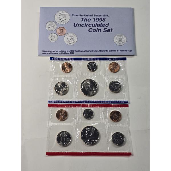 1998 United States Mint Uncirculated Coin Set w/ Original Package & COA