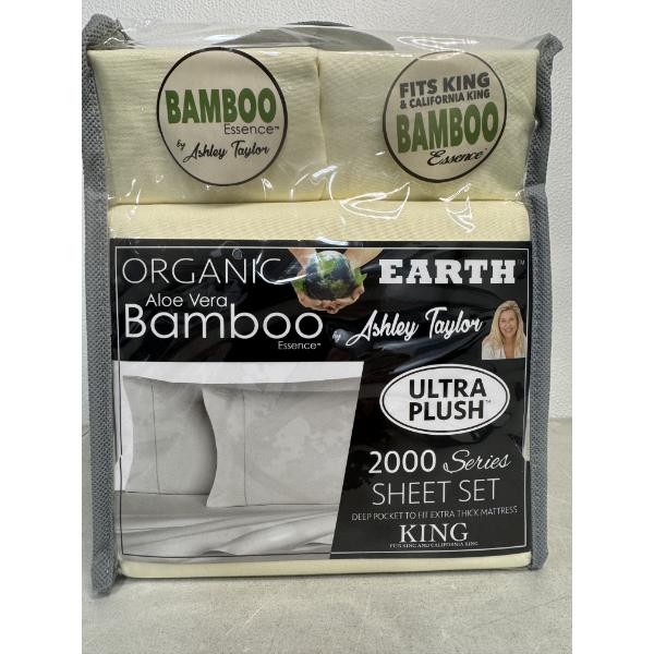 Organic Earth Aloe Vera Bamboo by Ashley Taylor Ultra Plush 2000 Series King Size Sheet Set