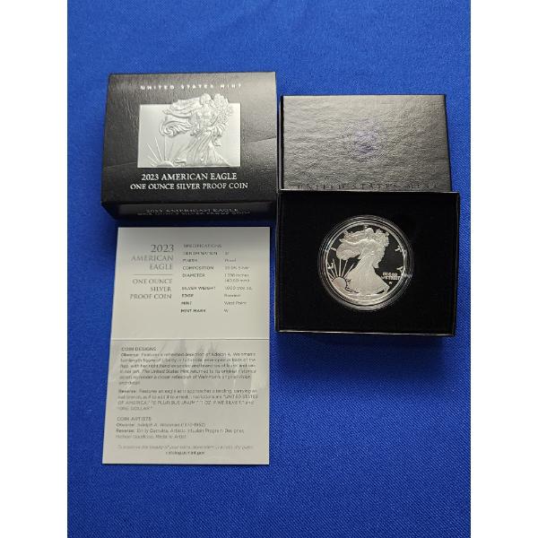 2023-W American Eagle 1 oz Silver Proof Coin w/ Box & COA