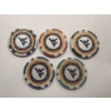 Image 1 : Rare West Virginia Mountaineers - Clay Poker Chip Set - Mint Condition - Complete Set 5 Chips