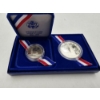Image 1 : 1986 Silver Ellis Island One Dollar & Half Dollar
