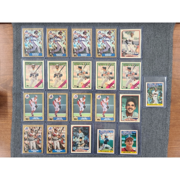 Lot of 21 Assorted 1980's Chicago White Sox Topps Trading Cards