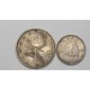 Image 1 : 1942 Canadian 80% Silver 25-Cent Coin & 1946 80% Silver Canadian 10-Cent Coin