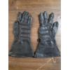 Image 2 : Harley Davidson Leather Gloves - 4 Fingers on the Right Glove - Missing Pinky - Lightly Linde Size L