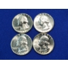 Image 1 : x4 1958 Brilliant Uncirculated Washington Quarters - 90% Silver - FV: $1.00