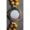 Image 4 : Women's Aria Tiger Eye Bead Stretch Stainless Steel Japan Movement Quartz Watch