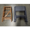 Image 2 : Wooden 23'' Folding Step Ladder & Rubbermaid 24'' Folding Stool Both In Excellent Working Condition