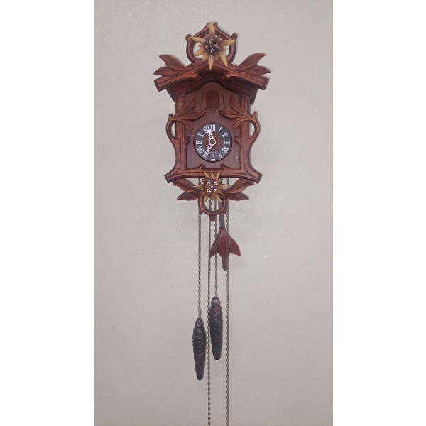 Superb German Cuckoo Clock - Fully Tested & Working 12" Tall 