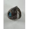 Image 3 : Beautiful Sterling Silver Ring Eagle Ring With Turquoise - Marked 925 - Weighs 13.1 Grams