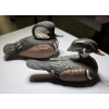 Image 1 : Exquisite Hand Carved Wood Ducks- Wood Duck & Hooded Merganser