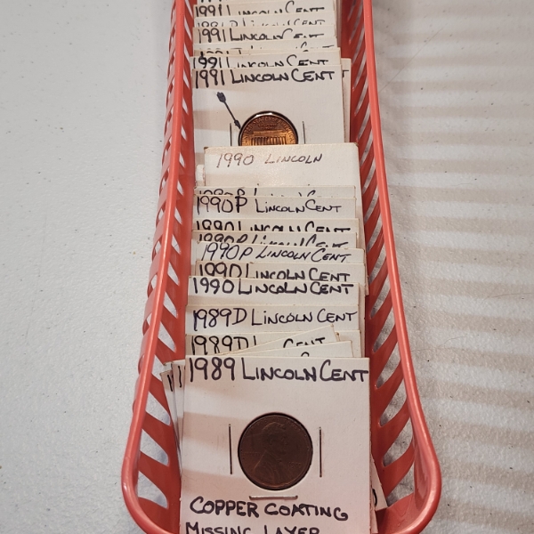 Lot of 37 Assorted Late 1980's-Early1990's Lincoln Cents - Face Value: $0.37