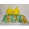 Image 1 : Two Brand New 6.5'' Easter Pails & Six 1.75 oz Packs Of Easter Grass