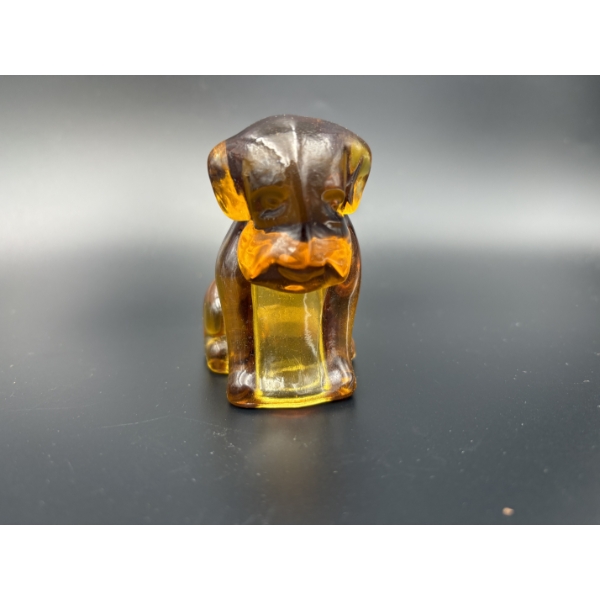 Degenhart Dogs - Amber- Adorable Glass Dog Figurine - ~2.5 inches 
