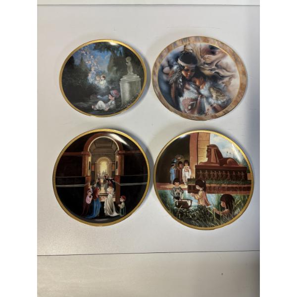 4 Plates -Jacob's Dream - Gentle Embrace - Esther's Gift to Her People - The Baby Moses 