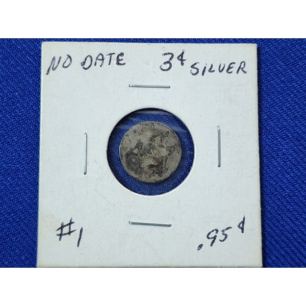 Unknown Year United States Silver Three Cent Trime