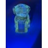 Image 1 : Adorable Degenhart Vintage Uranium Glass Dog Figurine- Ice Blue