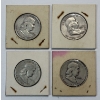 Image 1 : Lot of 4 Assorted Year 90% Silver Franklin Half Dollars, FV $2.00