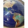 Image 6 : Polished Semi Precious Stone 8" Globe & Compass - Mounted On Tri Footed Brass Stand
