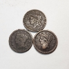 Image 1 : Three United States Large Cents: 1847, 1854 Braided Hair & 1836 Matron Head 