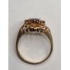 Image 6 : Vintage 10K Yellow Gold Flower Design Garnet Cluster Ring - Size 7 - Weight: 3.1g