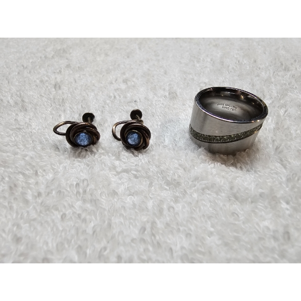 Gold Filled Earring Set with Stainless Steel Ring