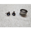 Image 1 : Gold Filled Earring Set with Stainless Steel Ring