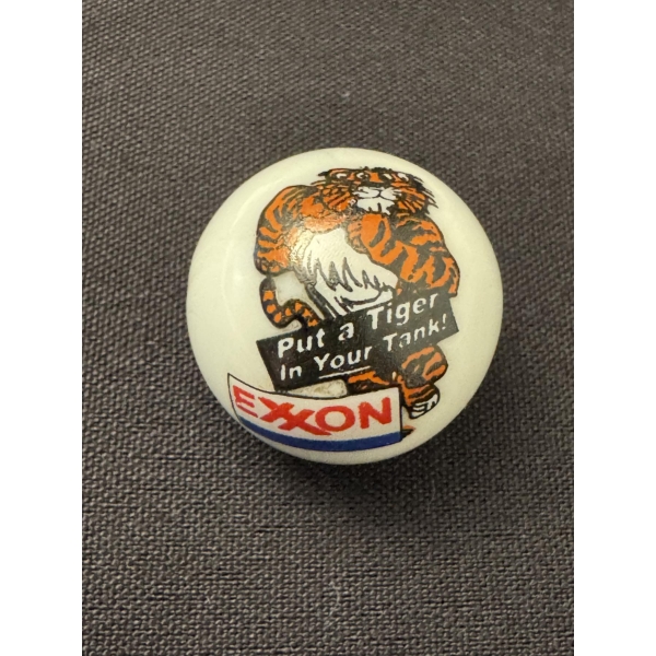 Vintage Exxon Gasoline & Oil Advertising One Inch Shooter Marble - Mint Condition