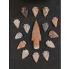 Image 2 : Group Of 15 South Western Flint Indian Arrowheads Incl Large 4" Point & 14 1.5" Points