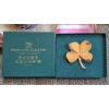 Image 1 : PICKUP IN CANTON - Collectible Brass 4" Shamrock By Virginia Metalcrafters - Excellent