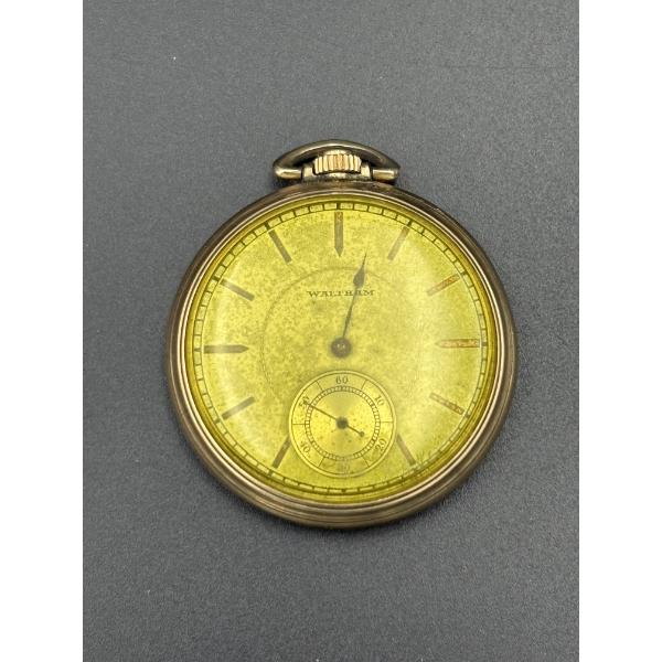 Waltham Pocket Watch 10K Rolled Gold Plate - Keystone Victory - DLD Etched inside 