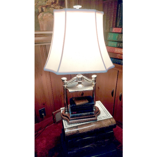 Book Lovers Lamp / Small Book Rack As Shown In Excellent Conditon - See Pics 30" Tall