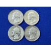 Image 1 : x4 Assorted Years U.S. 90% Silver Washington Quarters FV: $1.00