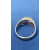 Image 5 : Men's 14K Gold Ring With Diamonds - Size: 10 - Weight: 8.2g 